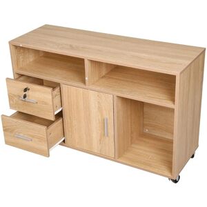 Szafka do przechowywania Bakaji - 3 półki, 2 szuflady, zamykany szafka Szafka do przechowywania Bakaji - 3 półki, 2 szuflady, zamykany szafka