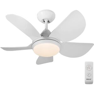 Ventilatore a soffitto Bakaji 76cm Bianco con LED e Telecomando Ventilatore a soffitto Bakaji 76cm Bianco con LED e Telecomando