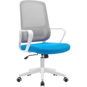 Chaise de Bureau BAKAJI - Réglable 98-108cm, Bleu & Gris - Publicité Chaise de Bureau BAKAJI - Réglable 98-108cm, Bleu & Gris - Publicité