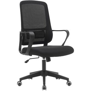 BAKAJI Bureaustoel Zwart Verstelbare Hoogte 98-108cm BAKAJI Bureaustoel Zwart Verstelbare Hoogte 98-108cm