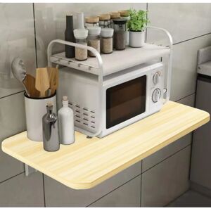 Étagère Murale Chêne Pliable Gain de Place 80x60cm Shally Dogan - Publicité Étagère Murale Chêne Pliable Gain de Place 80x60cm Shally Dogan - Publicité