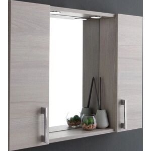 Miroir de Salle de Bain Kiamami Valentina avec Rangements - Éclairage LED - 77cm - Publicité Miroir de Salle de Bain Kiamami Valentina avec Rangements - Éclairage LED - 77cm - Publicité