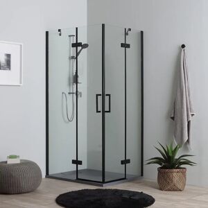 Kiamami Valentina - Cabina de Ducha 70x100 - Negro Mate - Reversible Kiamami Valentina - Cabina de Ducha 70x100 - Negro Mate - Reversible