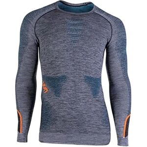 UYN Long Sleeve Baselayer - Blue/Atlantic/Orange - Sport Mens UYN Long Sleeve Baselayer - Blue/Atlantic/Orange - Sport Mens