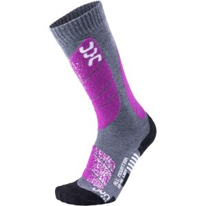 Uyn Ski All Mountain Socks - Medium Grey Melange - Purple Ski Socks Uyn Ski All Mountain Socks - Medium Grey Melange - Purple Ski Socks