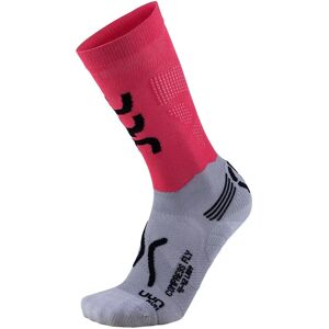 UYN F Run Compression Fly Socks Anthracite/Coral Fluo - Running Socks UYN F Run Compression Fly Socks Anthracite/Coral Fluo - Running Socks