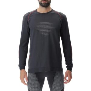 UYN Men Charcoal/White/Red Long Sleeve Thermal Shirt - Underwear UYN Men Charcoal/White/Red Long Sleeve Thermal Shirt - Underwear