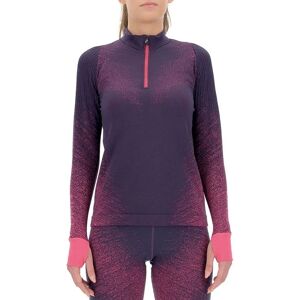 Uyn Exceleration Longsleeve Zip - Women - Plum - Pink Yarrow - Long Sleeve Technical Shirt Uyn Exceleration Longsleeve Zip - Women - Plum - Pink Yarrow - Long Sleeve Technical Shirt