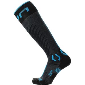 UYN Men Ski Socks ONE Merino - Anthracite/Turquoise - Ski Socks UYN Men Ski Socks ONE Merino - Anthracite/Turquoise - Ski Socks