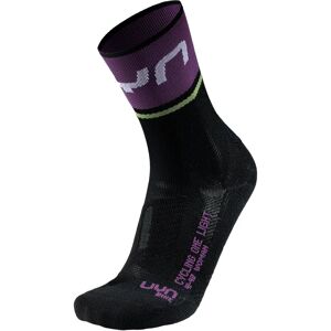 Uyn Cycling ONE Light Socks - Breathable, Black - Violet Socks Uyn Cycling ONE Light Socks - Breathable, Black - Violet Socks