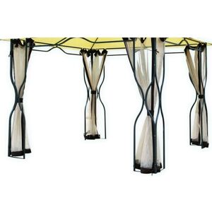 Repuesto de mosquitera beige para gazebo 3x3 m con cremallera VACCHETTI Repuesto de mosquitera beige para gazebo 3x3 m con cremallera VACCHETTI