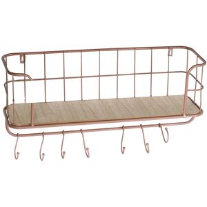 WEBMARKETPOINT Estante de madera y metal marrón oxidado - Shelf WEBMARKETPOINT Estante de madera y metal marrón oxidado - Shelf