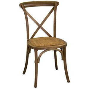 Silla de madera cruzada marrón claro Vacchetti - Apilable Silla de madera cruzada marrón claro Vacchetti - Apilable