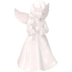 Vacchetti White Ceramic Angel with Lyre - Decorative Item for Christmas Vacchetti White Ceramic Angel with Lyre - Decorative Item for Christmas