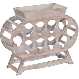 VACCHETTI - Portabotellas de madera 10 plazas - 59x19 cm VACCHETTI - Portabotellas de madera 10 plazas - 59x19 cm