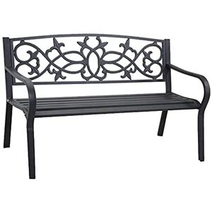 Vacchetti Banco de Jardín Pavia - Metal Antracita - 124x57 cm Vacchetti Banco de Jardín Pavia - Metal Antracita - 124x57 cm