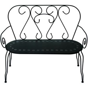 Banco de jardín Vacchetti Modelo New Old - Metal Antracita 105x48cm Banco de jardín Vacchetti Modelo New Old - Metal Antracita 105x48cm