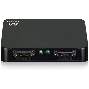 Divisor de vídeo HDMI Ewent EW3720 2x HDMI - Preto 4K Divisor de vídeo HDMI Ewent EW3720 2x HDMI - Preto 4K