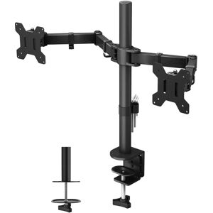 Uchwyt monitora Techly ICA-LCD 382-D - Regulowany, Podwójny, Czarny Uchwyt monitora Techly ICA-LCD 382-D - Regulowany, Podwójny, Czarny