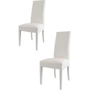 Ensemble de chaises Luisa en bois de hêtre blanc moderne - Cuisine & Salle à Manger - Publicité Ensemble de chaises Luisa en bois de hêtre blanc moderne - Cuisine & Salle à Manger - Publicité