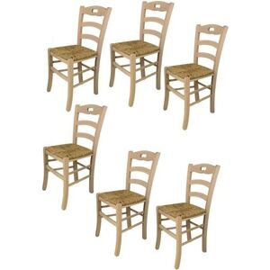Tommychairs Ensemble de 6 Chaises Savoie - Bois, Fait main, Italie - Publicité Tommychairs Ensemble de 6 Chaises Savoie - Bois, Fait main, Italie - Publicité