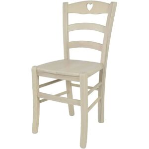 T M C S - Chaise Cœur en Bois de Hêtre Blanc - Cuisine & Salle à Manger - Publicité T M C S - Chaise Cœur en Bois de Hêtre Blanc - Cuisine & Salle à Manger - Publicité