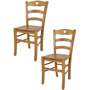 T M C S Tommychairs - Ensemble 2 Chaises Modèle Cœur pour Cuisine et Salle à Manger - Bois de Hêtre Massif - Publicité T M C S Tommychairs - Ensemble 2 Chaises Modèle Cœur pour Cuisine et Salle à Manger - Bois de Hêtre Massif - Publicité