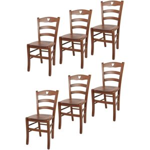 T M C S Tommychairs - Lot de 6 Chaises Cuore - Bois de hêtre - 88cm - Publicité T M C S Tommychairs - Lot de 6 Chaises Cuore - Bois de hêtre - 88cm - Publicité