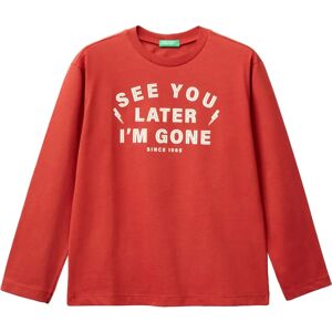 Benetton Modell - Barnens varma bomull T-shirt med tryck Benetton Modell - Barnens varma bomull T-shirt med tryck
