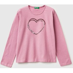 Benetton Kids Pink Cotton Sequin T-shirt Benetton Kids Pink Cotton Sequin T-shirt