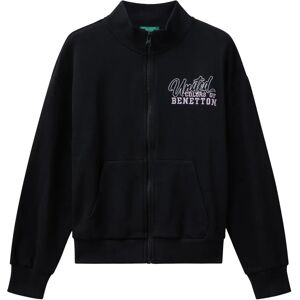 Benetton Dzieci Czarny Bluza z Zamkiem - Bluza Benetton Dzieci Czarny Bluza z Zamkiem - Bluza