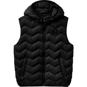 Gilet imbottito con cappuccio nero per bambini di Benetton Gilet imbottito con cappuccio nero per bambini di Benetton