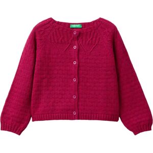 Benetton Model - Perforated Wool Blend Cardigan - Kids Benetton Model - Perforated Wool Blend Cardigan - Kids
