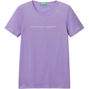 Benetton Pervinca Glitter Logo Cotton T-shirt - Women Benetton Pervinca Glitter Logo Cotton T-shirt - Women