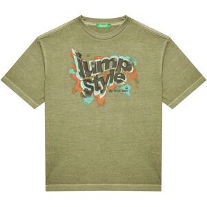 Benetton T-shirt - Miltärgrön - Barn - Kortärmad Benetton T-shirt - Miltärgrön - Barn - Kortärmad