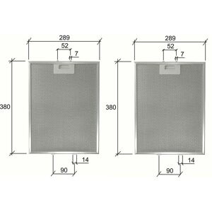 EUROSTORE07 - GF03RB - Aluminium - 380x289x9mm - Filtre de hotte - Publicité EUROSTORE07 - GF03RB - Aluminium - 380x289x9mm - Filtre de hotte - Publicité