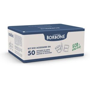 Ensemble de Vaisselle Jetable Écologique Caffè Borbone - 50 Personnes - Publicité Ensemble de Vaisselle Jetable Écologique Caffè Borbone - 50 Personnes - Publicité