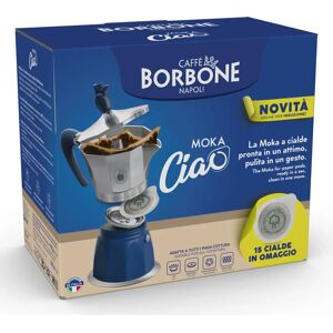 Caffè Borbone MOKACIAOINDUZ - Blu, Grigio - Caffettiera Moka Caffè Borbone MOKACIAOINDUZ - Blu, Grigio - Caffettiera Moka