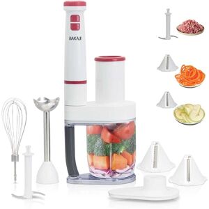 BAKAJI Staafmixer Roestvrijstalen Messen 600W Klopper Hakmachine en Groentensnijder BAKAJI Staafmixer Roestvrijstalen Messen 600W Klopper Hakmachine en Groentensnijder