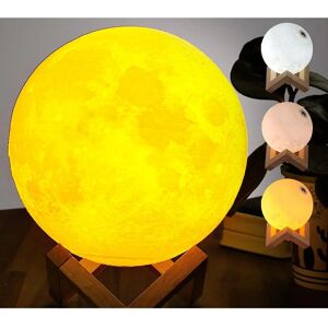 Bakaji Lampada Luna - Lampada da Tavolo LED 18cm con Touch & 3 Colori Bakaji Lampada Luna - Lampada da Tavolo LED 18cm con Touch & 3 Colori