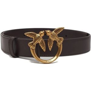 Cintura in Pelle Nera Pinko con Fibbia Love Birds - Cintura Cintura in Pelle Nera Pinko con Fibbia Love Birds - Cintura