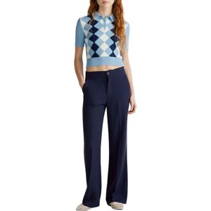 Benetton Dark Blue Lyocell Trousers - Pants Benetton Dark Blue Lyocell Trousers - Pants