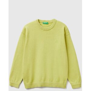 Benetton Model - Yellow Organic Cotton Long Sleeve Pullover Benetton Model - Yellow Organic Cotton Long Sleeve Pullover