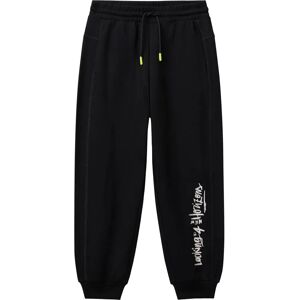 Benetton Kids Sweatpants - Graffiti Print - Black - Sweatpants Benetton Kids Sweatpants - Graffiti Print - Black - Sweatpants