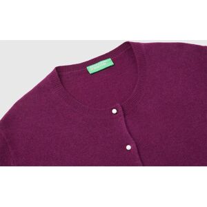 Benetton Model Purple Merino Wool Cardigan - Women Benetton Model Purple Merino Wool Cardigan - Women