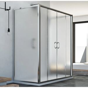 Ensemble de douche Idralite Replay Trio 2 - 3 côtés, verre trempé 6mm - Publicité Ensemble de douche Idralite Replay Trio 2 - 3 côtés, verre trempé 6mm - Publicité