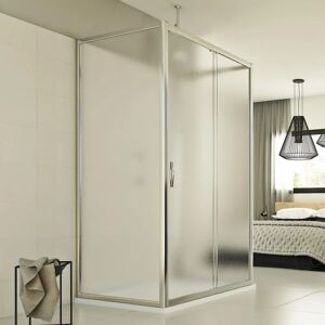 Idralite Mampara de ducha Young Trio - Vidrio impreso 70x150x70cm Idralite Mampara de ducha Young Trio - Vidrio impreso 70x150x70cm