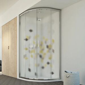 Mampara de ducha semicircular Idralite Evolution 70x90cm Mampara de ducha semicircular Idralite Evolution 70x90cm