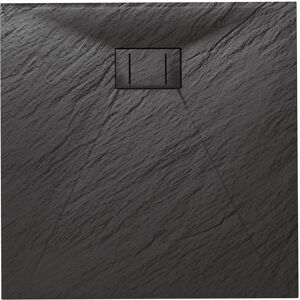 Idralite - Plato de ducha cuadrado 90x90cm antracita - Resistente a impactos Idralite - Plato de ducha cuadrado 90x90cm antracita - Resistente a impactos
