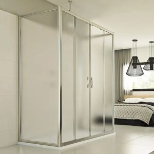 Mampara de ducha Idralite Young Trio 3 lados 90x140x90cm Mampara de ducha Idralite Young Trio 3 lados 90x140x90cm